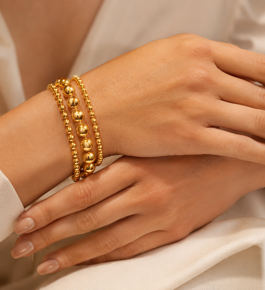 Golden Sphere Trio Bracelet