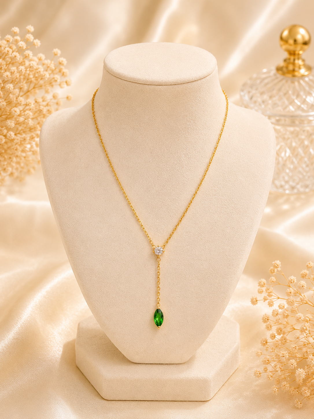 Emerald Drop Necklace