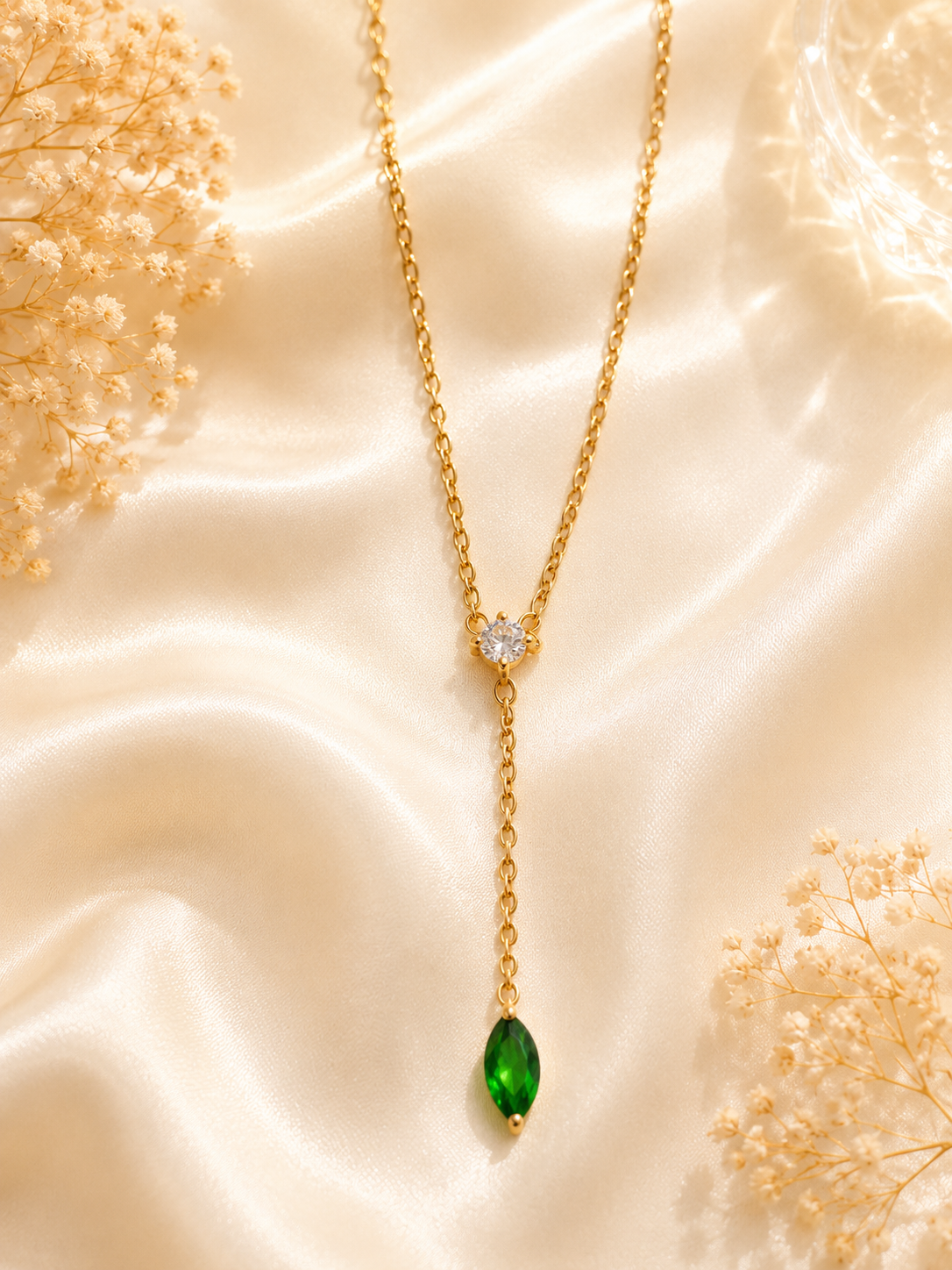 Emerald Drop Necklace
