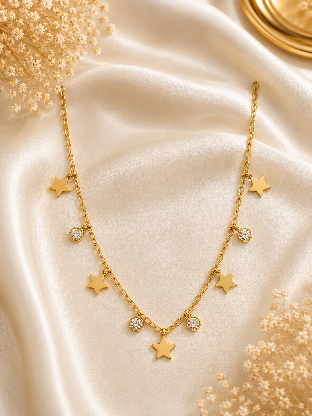 Golden Star Charm Necklace